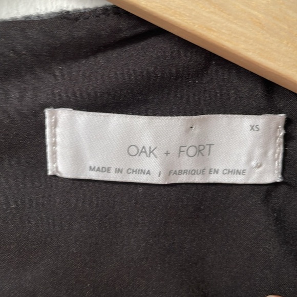 Oak & Fort herringbone tweed jumpsuit XS gray sleeveless wide leg pant suit - Picture 2 of 16